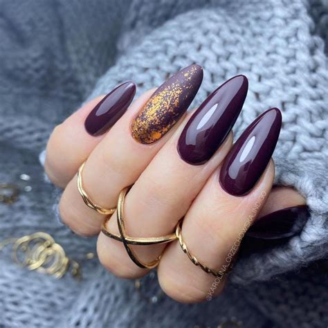 almond nail designs for fall|autumn almond nails.